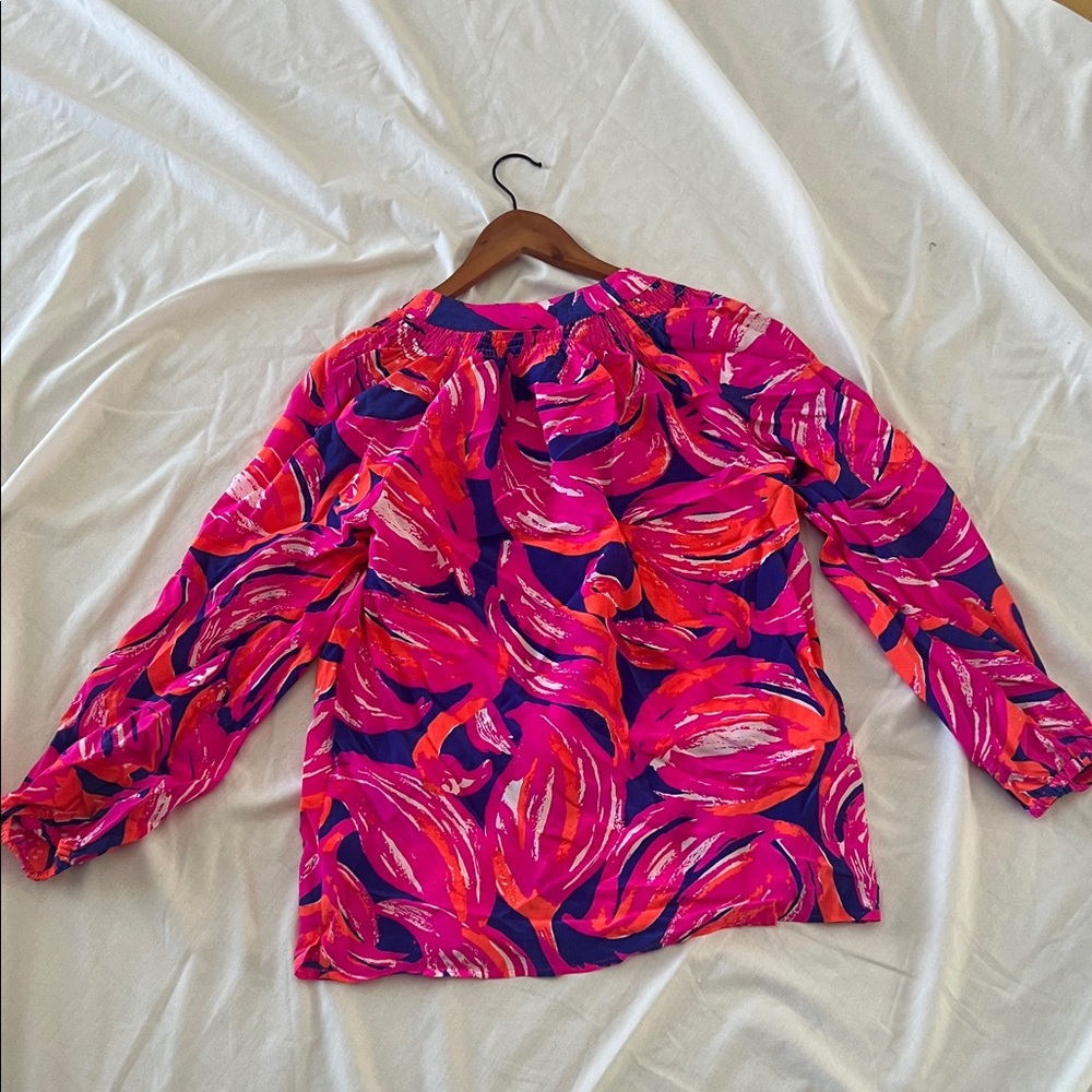 Lilly Pulitzer Pink and Orange Blouse - Picture 3 of 4